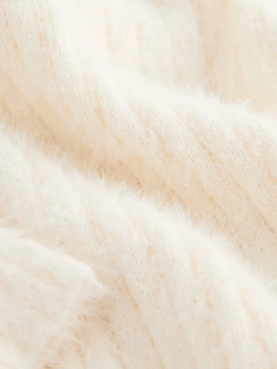 Gebreide Kleding|Next - Fluffy trui (3 - 16 jr) Ecru