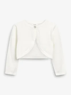 Gebreide Kleding*Next - Gelegenheidsvest met bolero (3 mnd- 16 jr) Ecru