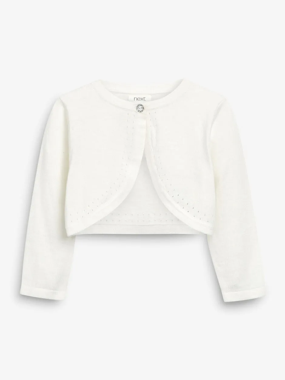 Gebreide Kleding*Next - Gelegenheidsvest met bolero (3 mnd- 16 jr) Ecru