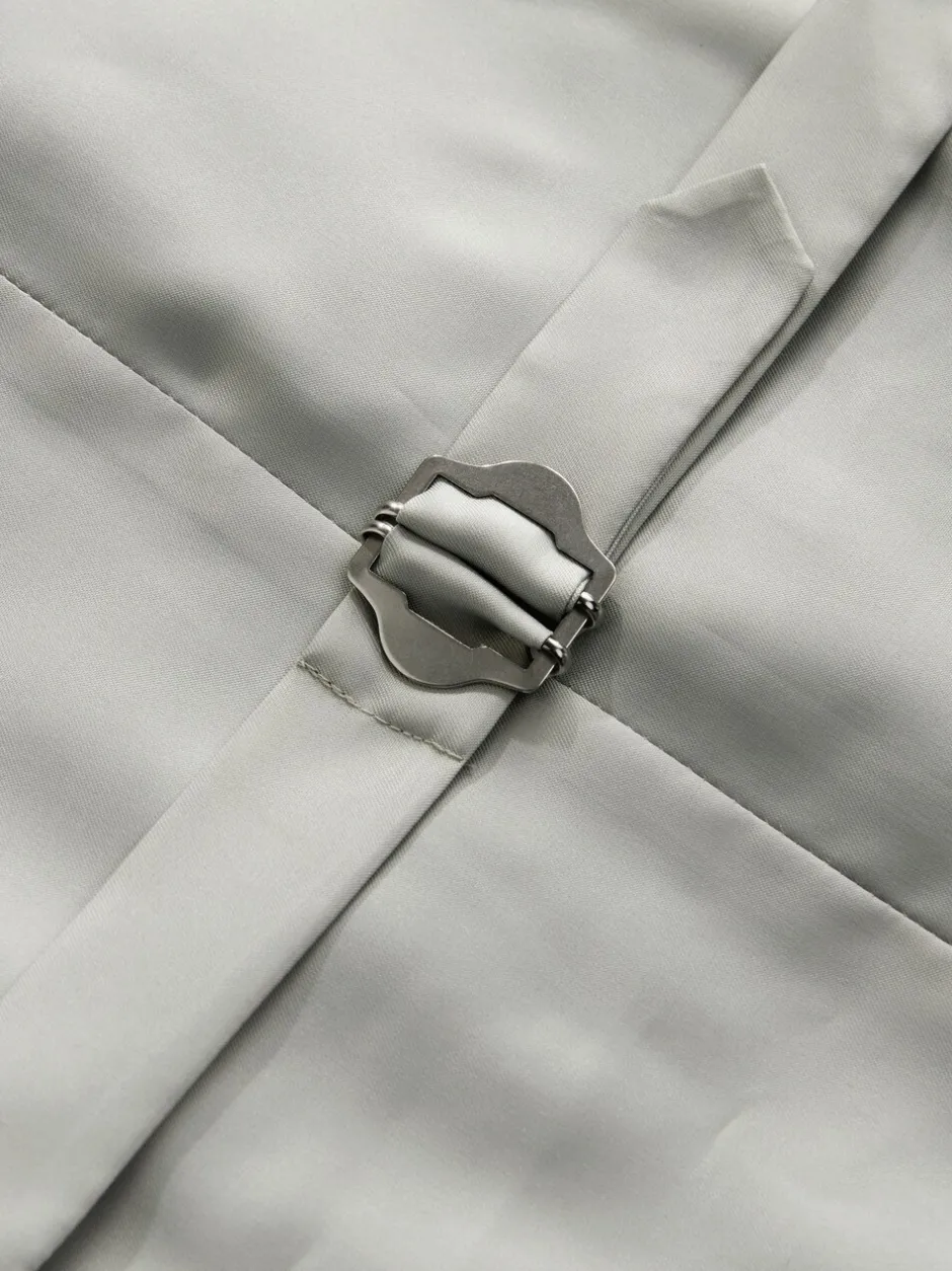 Vesten*Next Ecru - Gilet van linnenmix met textuur