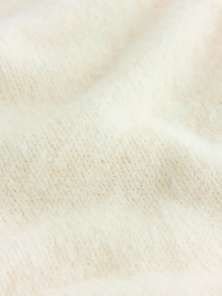 Gebreide Kleding|Next - Heart Button Cardigan With Wool Ecru