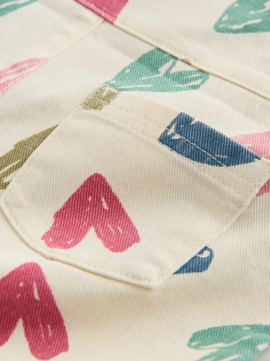 Sets En Combisets|Jumpsuits En Playsuits|Next Ecru - Heart Print Dungarees and T-Shirt Set (3mths-7yrs)