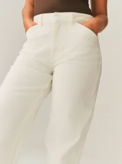 Jeans|Next Ecru - Hourglass Wide Leg Barrel Denim Jeans