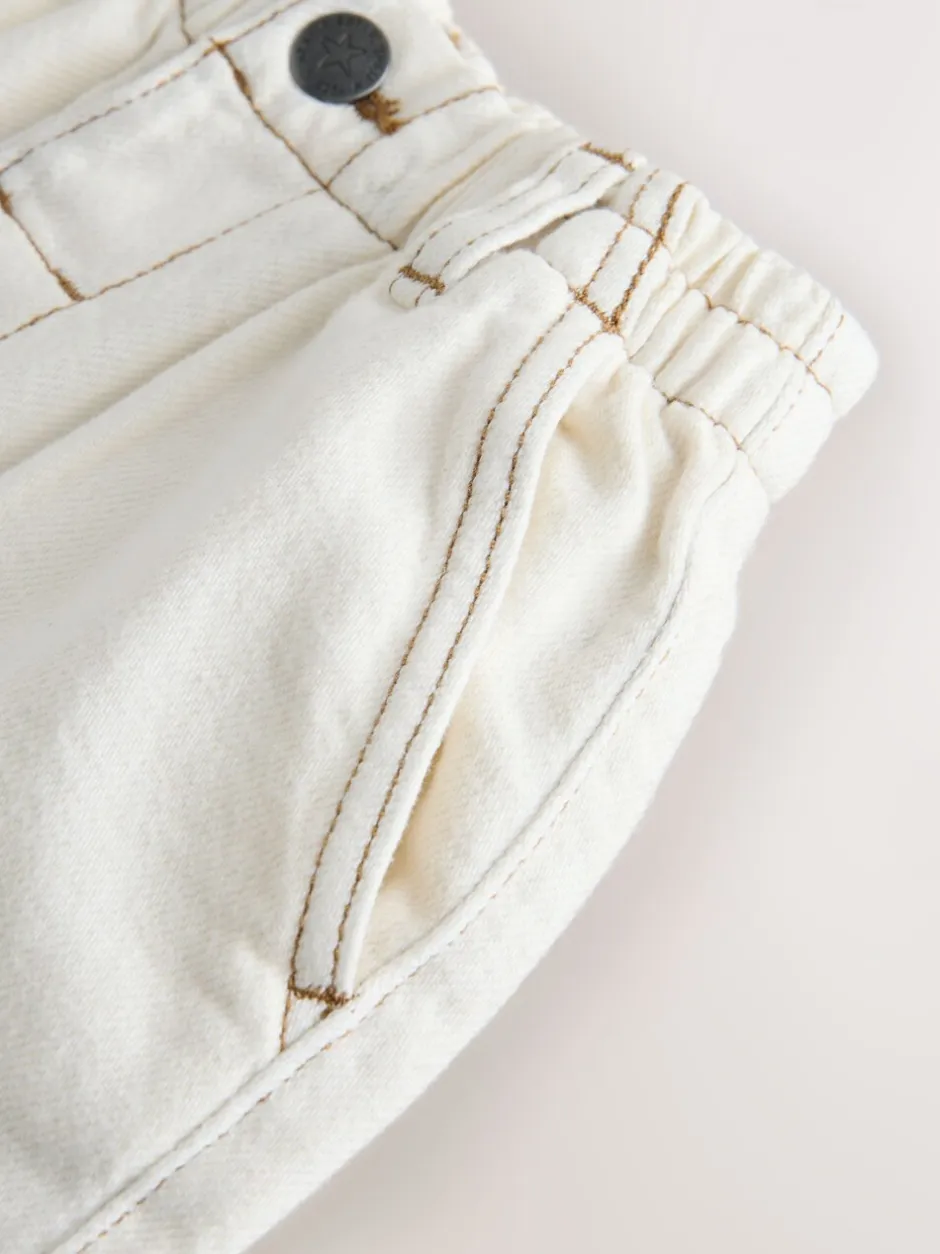 Jeans En Joggingbroeken|Jeans*Next - Jeans met wijde pijpen (3 mnd-7 jr) Ecru