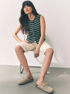 Shorts|Next Ecru - Knielange Bermuda denim shorts