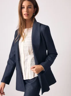 Blouses En Overhemden|Tops En T-Shirts*Next - Long Sleeve Boatneck Textured Button-Front Blouse Ecru