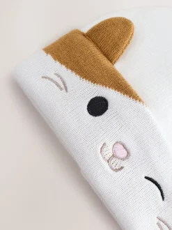 Mutsjes En Antikrabwantjes|Mutsen, Handschoenen En Sjaals*Next Ecru - Squishmallow Cat 3D Pom Beanie Hat (5-13yrs)