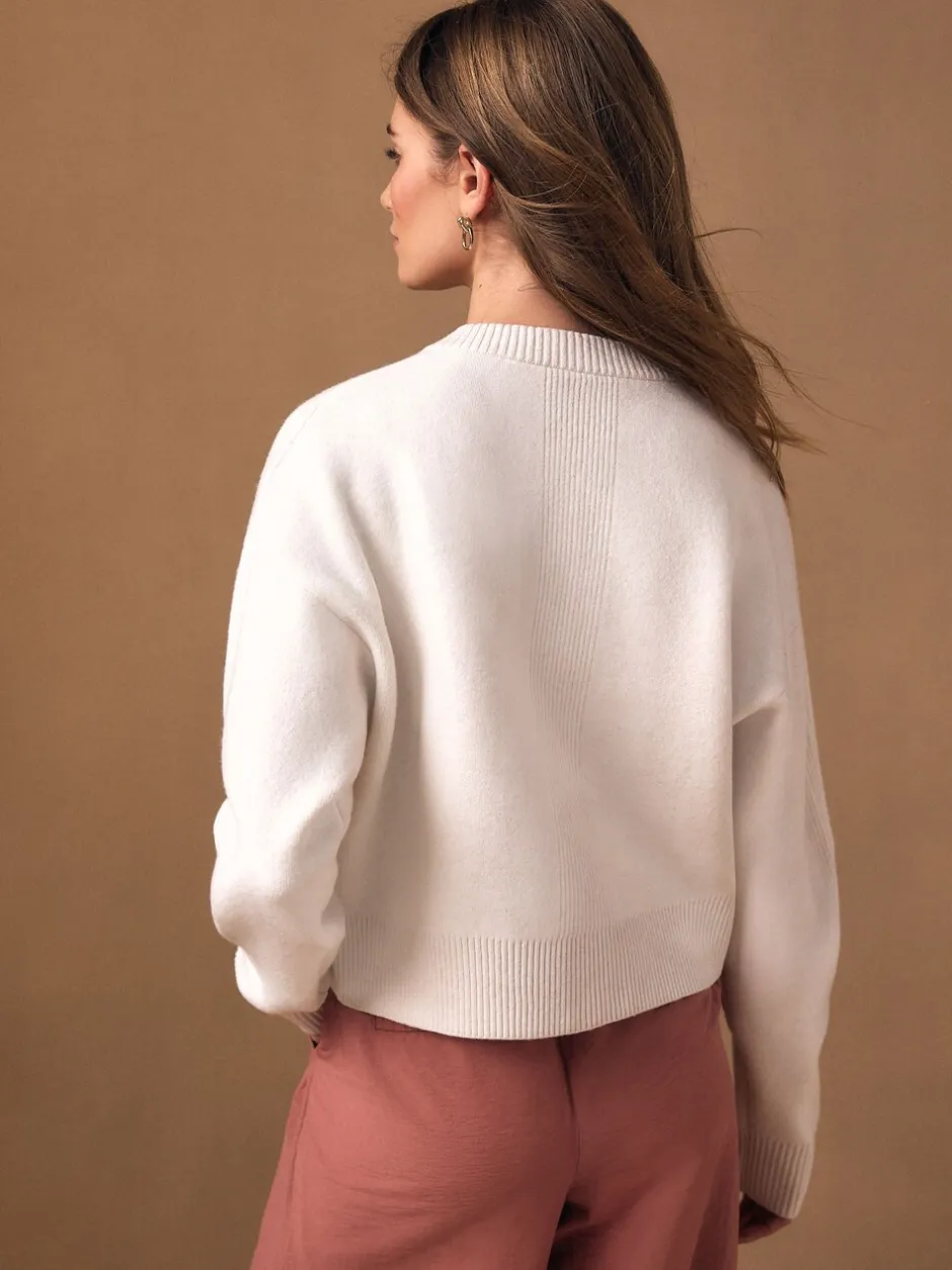 Gebreide Kleding*Next - Supersoft Tie Front Knitted Cardigan Ecru