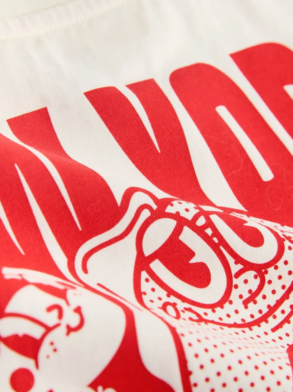 Tops|T-Shirts*Next Ecru Bagel - Oversized T-shirt met grafische print (3-16jr)