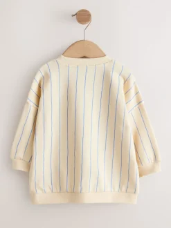 Sweaters En Hoody´S|Next Ecru Elephant Striped - Sweatshirt met ronde hals en all-over print (3 mnd - 7 jr)