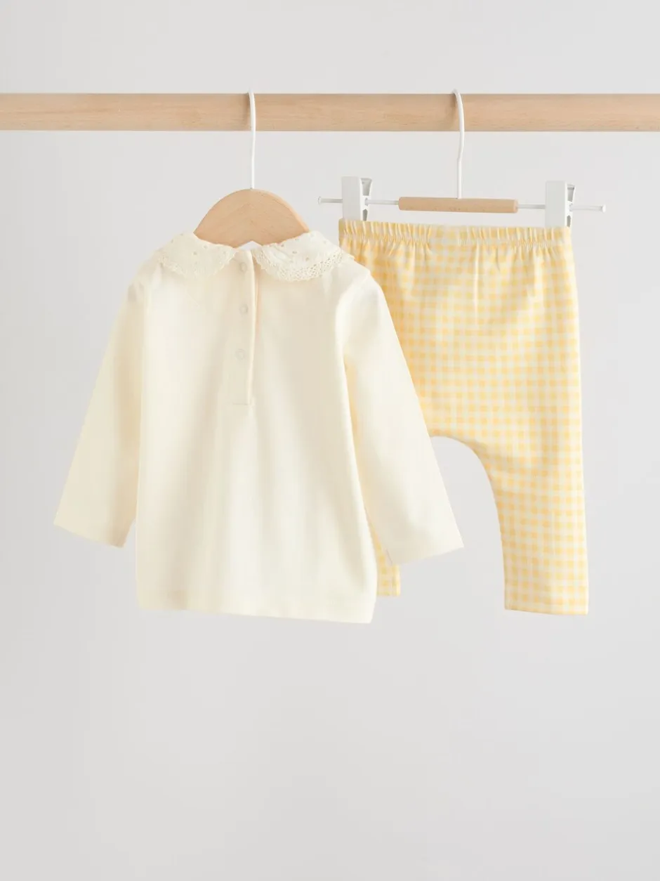 Tops|Sets En Combisets*Next - Long Sleeve Top and Legging Baby 2 Piece Set (0mths-2yrs) Ecru Fairy Mouse