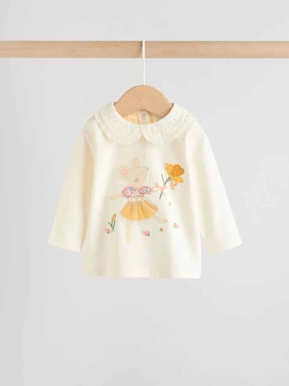 Tops|Sets En Combisets*Next - Long Sleeve Top and Legging Baby 2 Piece Set (0mths-2yrs) Ecru Fairy Mouse