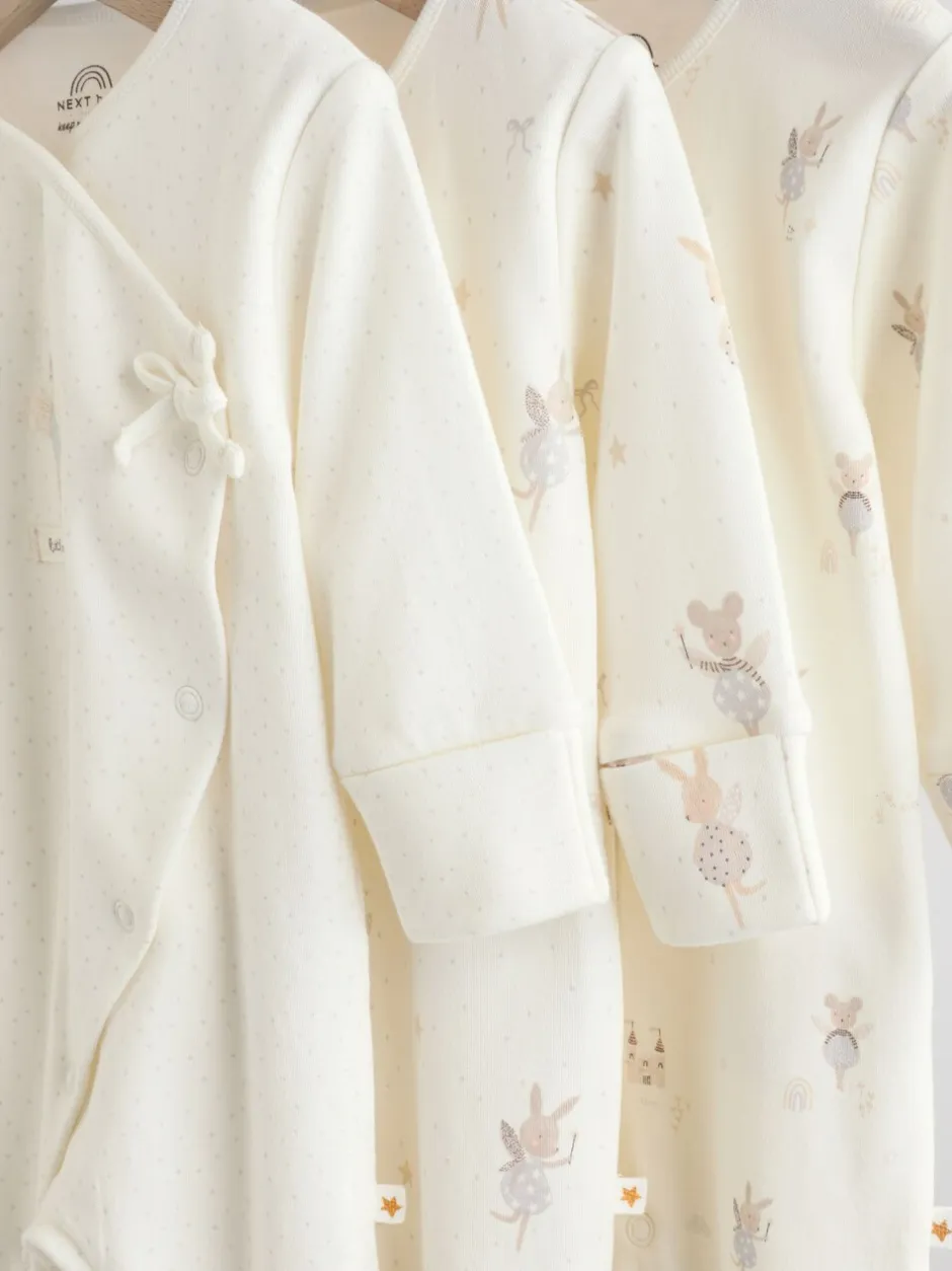 Babypakjes En Babypyjama's|Next Ecru Fairy Mouse - Set van 3 babypyjama's (0-2jr)