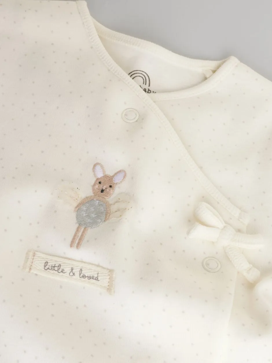 Babypakjes En Babypyjama's|Next Ecru Fairy Mouse - Set van 3 babypyjama's (0-2jr)