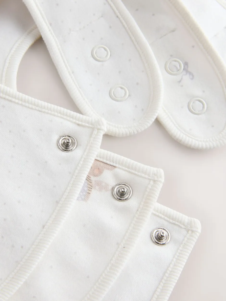 Slabbetjes*Next Ecru Fairy Mouse - Verpakking met 3 babyslabbetjes