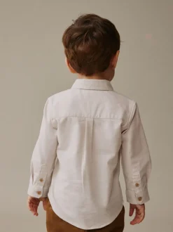 Shirts*Next Ecru figuurtje - Oxford-overhemd met lange mouwen (3 mnd-7 jr)