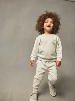 Joggingbroeken|Sweaters En Hoody´S*Next Ecru gebroken wit - Set met sweatshirt en joggingbroek (3mnd-7jr)