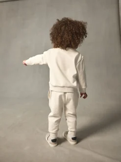 Joggingbroeken|Sweaters En Hoody´S*Next Ecru gebroken wit - Set met sweatshirt en joggingbroek (3mnd-7jr)
