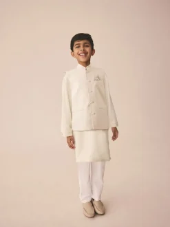 Kurtas*Next Ecru getextureerde jacquard - Eid Koerta (3mnd -16jr)