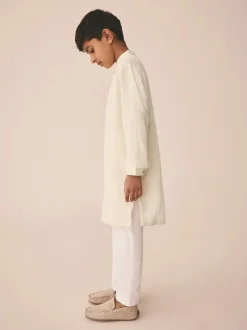 Kurtas*Next Ecru getextureerde jacquard - Eid Koerta (3mnd -16jr)