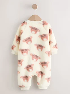 Babypakjes En Babypyjama's|Next - Zware fleece babypyjama Ecru Hamish