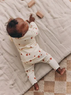 Tops|Sets En Combisets|Next - 2 -delige babyset van top en legging (0mnd -2jr) Ecru harten