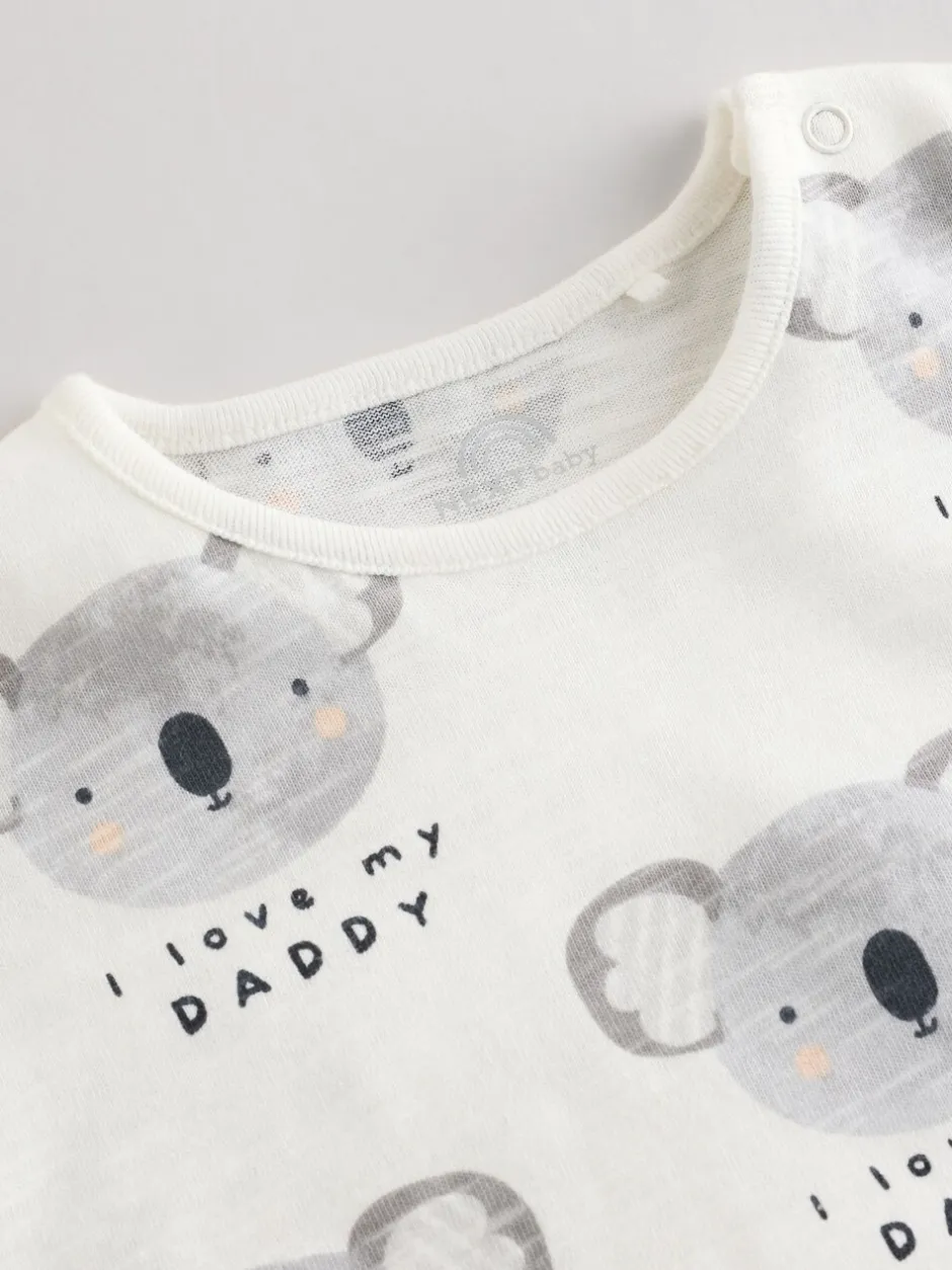 Rompertjes En Tuinbroeken*Next - Babyrompertje Ecru I Love My Daddy