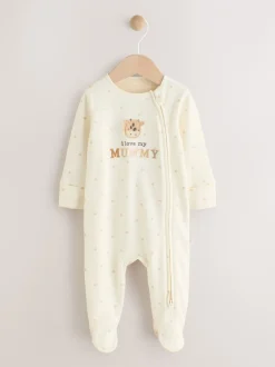 Babypakjes En Babypyjama's*Next - Babypyjama met tweewegrits (0-18mnd) Ecru I Love My Mummy