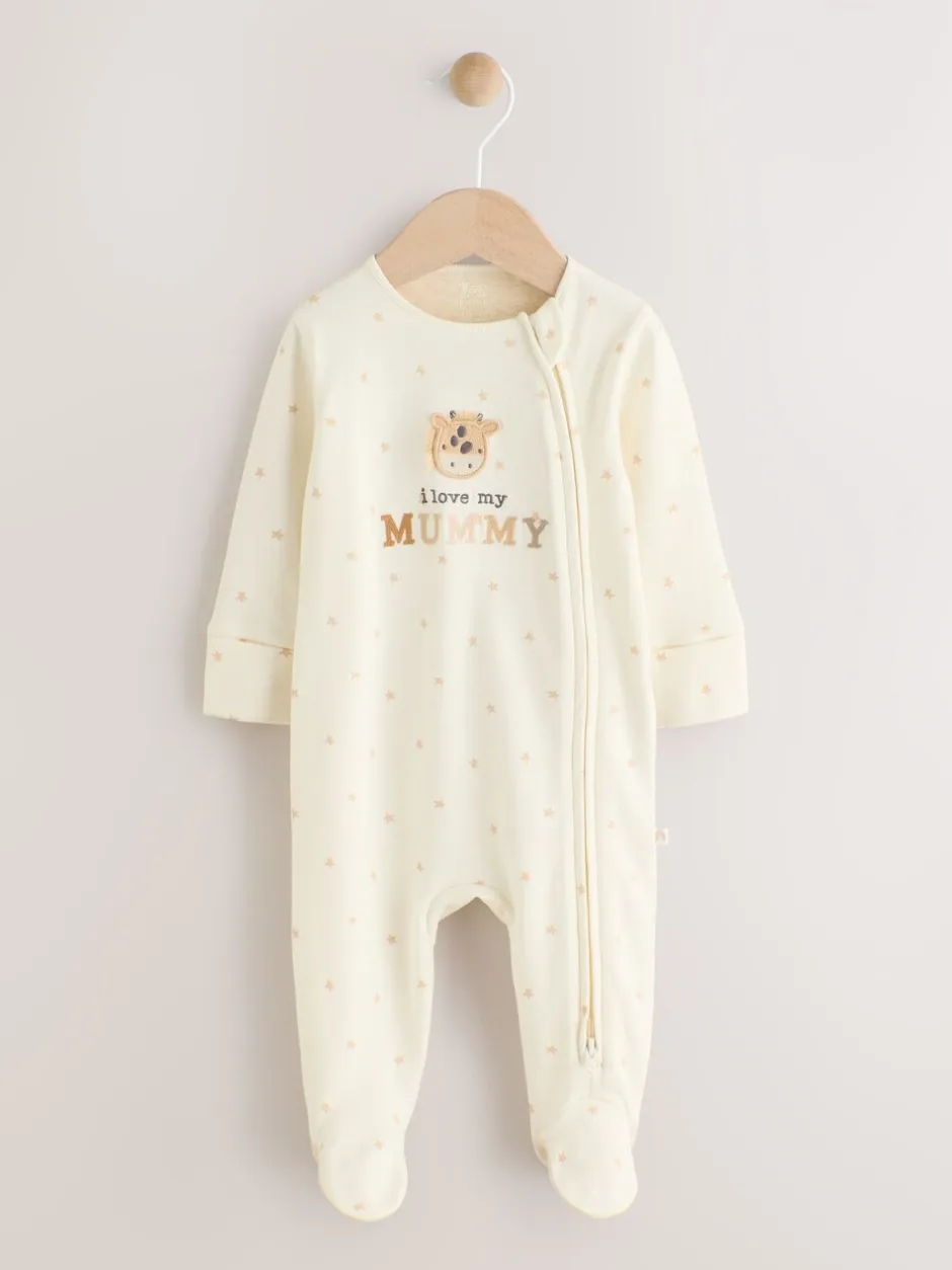 Babypakjes En Babypyjama's*Next - Babypyjama met tweewegrits (0-18mnd) Ecru I Love My Mummy