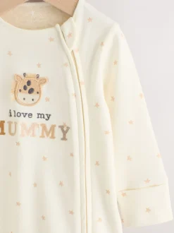 Babypakjes En Babypyjama's*Next - Babypyjama met tweewegrits (0-18mnd) Ecru I Love My Mummy