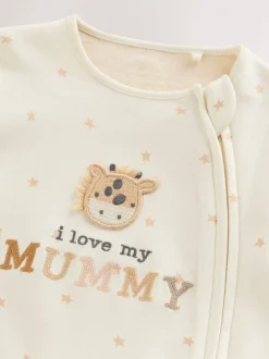 Babypakjes En Babypyjama's*Next - Babypyjama met tweewegrits (0-18mnd) Ecru I Love My Mummy