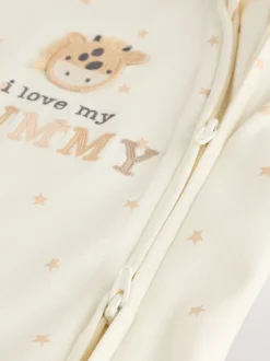 Babypakjes En Babypyjama's*Next - Babypyjama met tweewegrits (0-18mnd) Ecru I Love My Mummy