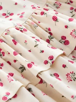Shorts En Rokken*Next - Puff Sleeve Blouse and Skirt Set (3-16yrs) Ecru met aardbei