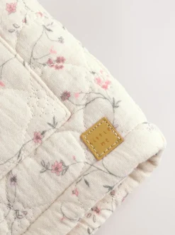 Jassen, Jacks En Kinderwagenpakjes|Jassen En Jacks|Next Ecru met bloemenmotief - Baby jas van jersey met kreukeltextuur (0mnd-2jr)