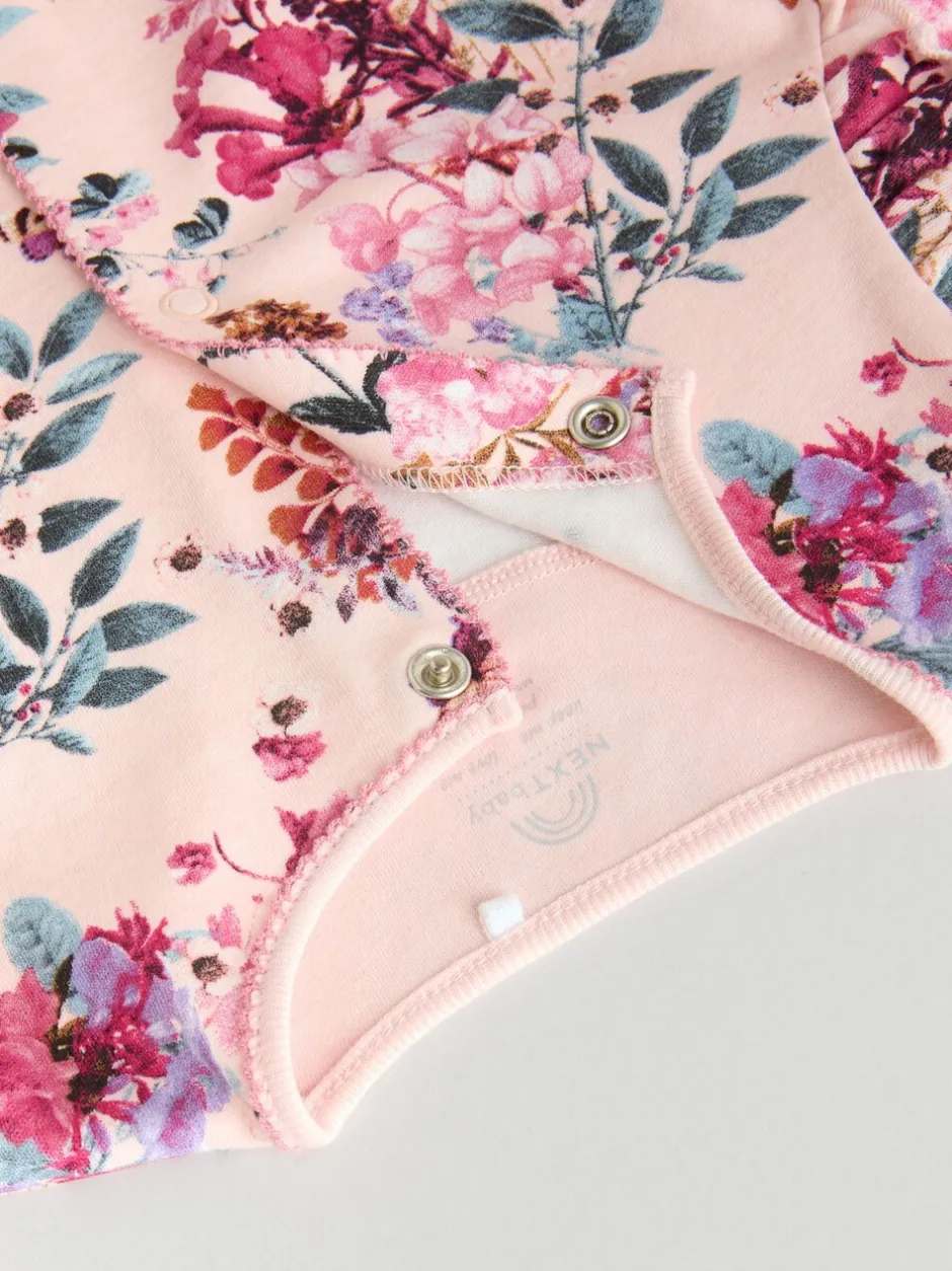 Babypakjes En Babypyjama's|Next Ecru met bloemenmotief - Verpakking van 3 babypyjama's (0 mnd-2 jr)