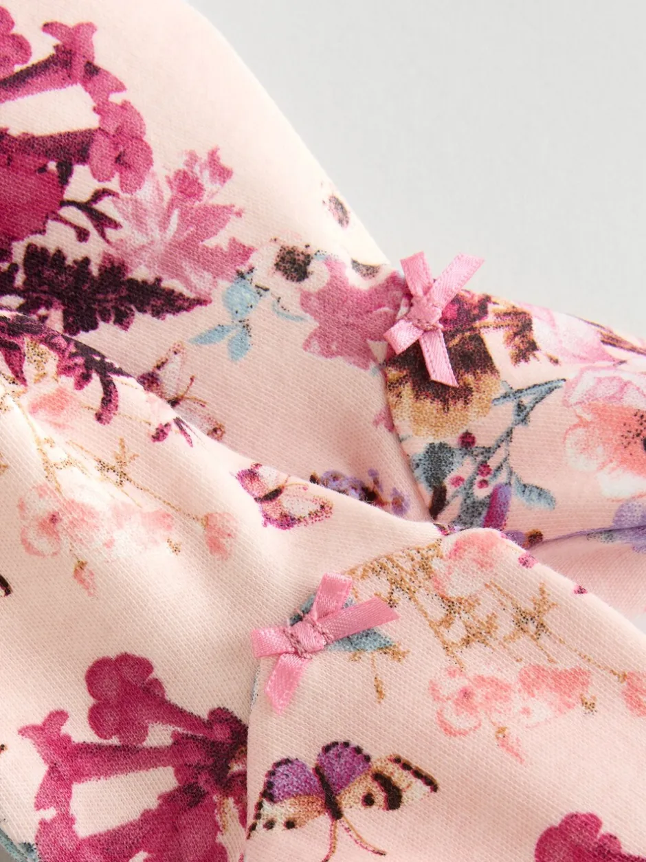 Babypakjes En Babypyjama's|Next Ecru met bloemenmotief - Verpakking van 3 babypyjama's (0 mnd-2 jr)