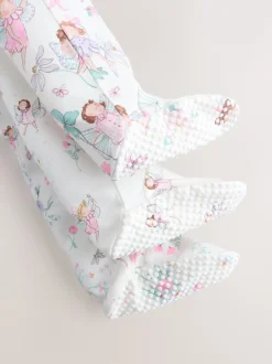 Babypakjes En Babypyjama's*Next Ecru met elfje - Verpakking van 3 babypyjama's met tweewegrits (0-2jr)