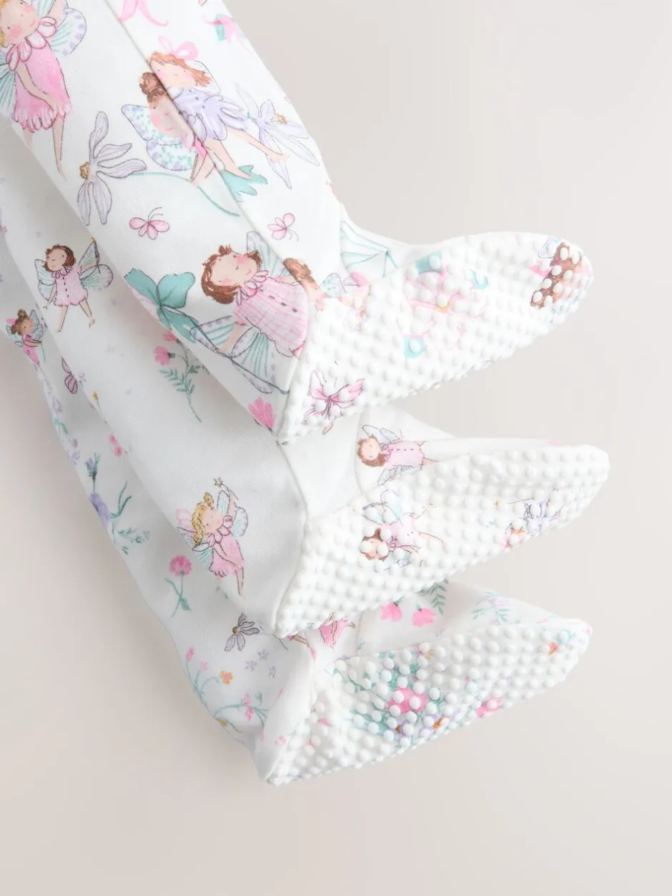 Babypakjes En Babypyjama's*Next Ecru met elfje - Verpakking van 3 babypyjama's met tweewegrits (0-2jr)