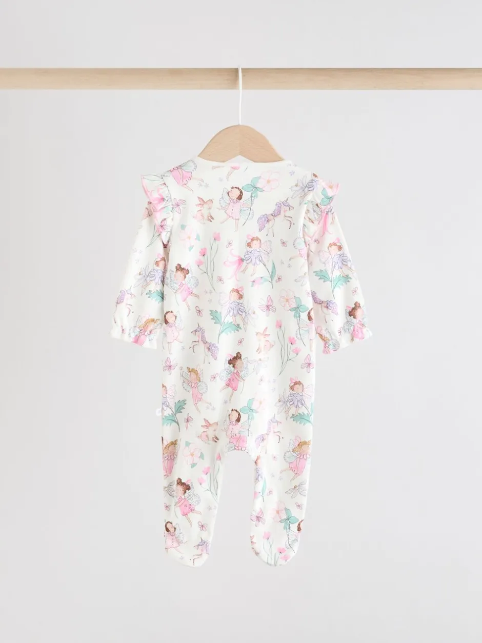 Babypakjes En Babypyjama's*Next Ecru met elfje - Verpakking van 3 babypyjama's met tweewegrits (0-2jr)
