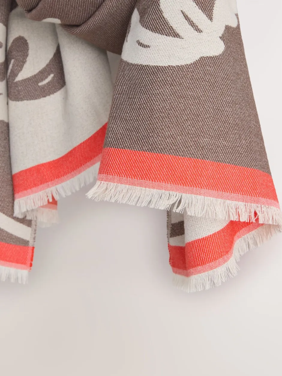 Mutsen, Handschoenen En Sjaals|Next Ecru met Hamish The Highland Cow - Halfzware sjaal