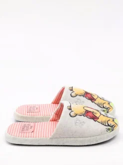 Pantoffels|Vanilla Underground Ecru met Winnie de Pooh - winterse pantoffelmuiltjes voor dames
