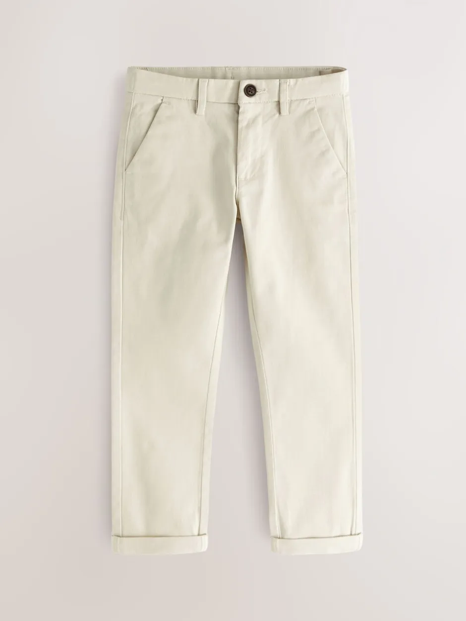 Broeken En Chino's|Next Ecru neutraal - Stretchy chino's (3-17jr)