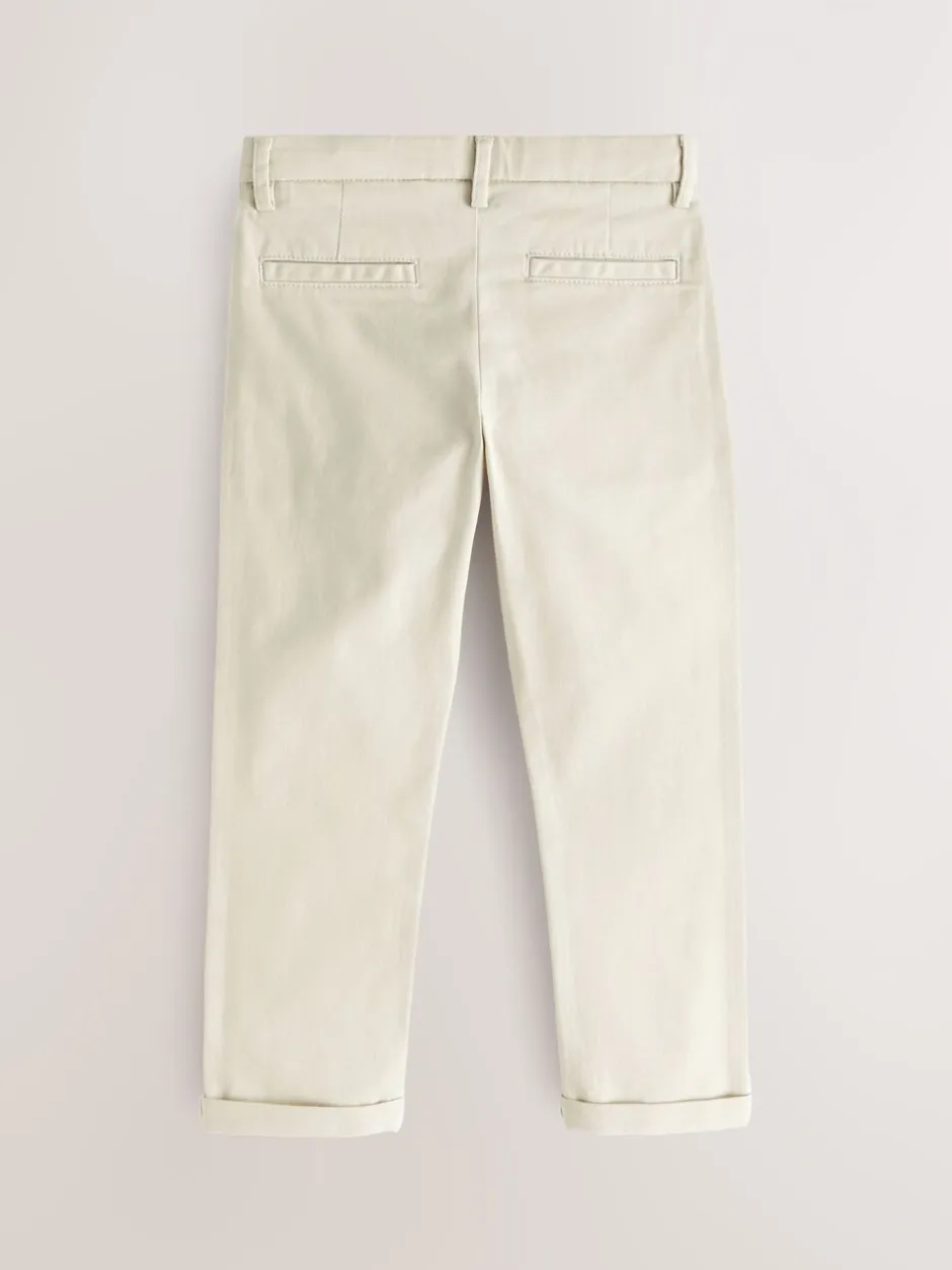 Broeken En Chino's|Next Ecru neutraal - Stretchy chino's (3-17jr)