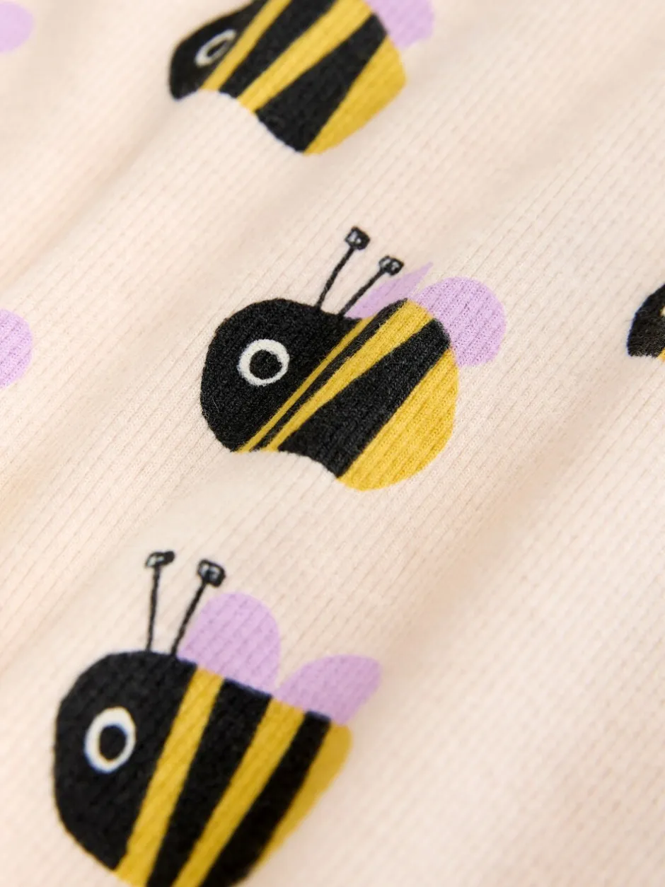 Tops|T-Shirts*Next - Short Sleeve Rib T-Shirt (3mths-7yrs) Ecru White Bee