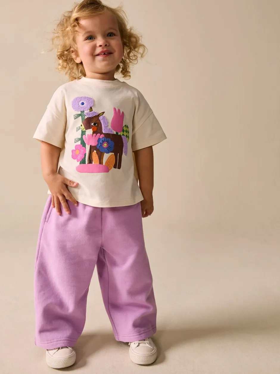 Tops|Tops|Next - T-shirt met korte mouwen (3 mnd-7 jr) Ecru White Horse