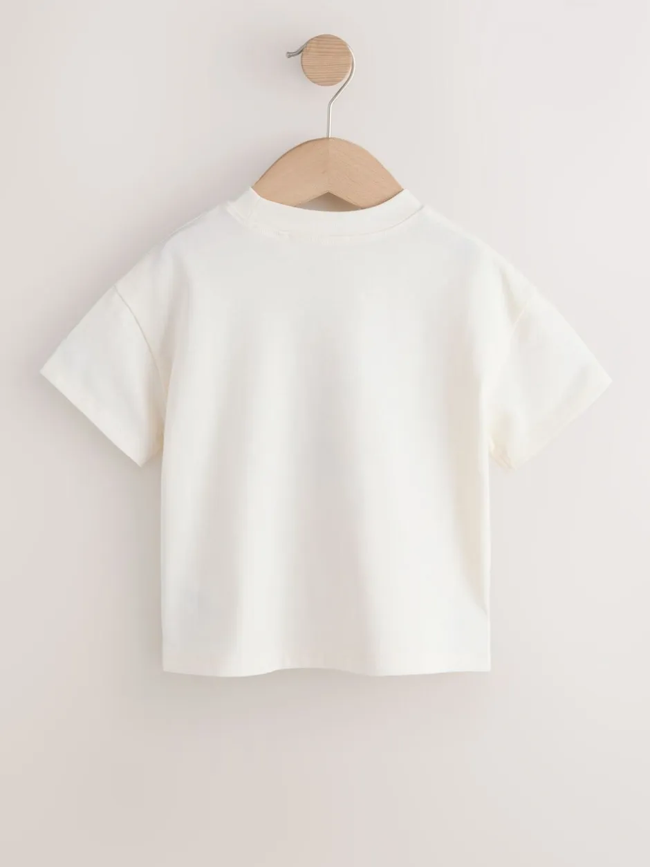 Tops|Tops|Next - T-shirt met korte mouwen (3 mnd-7 jr) Ecru White Horse