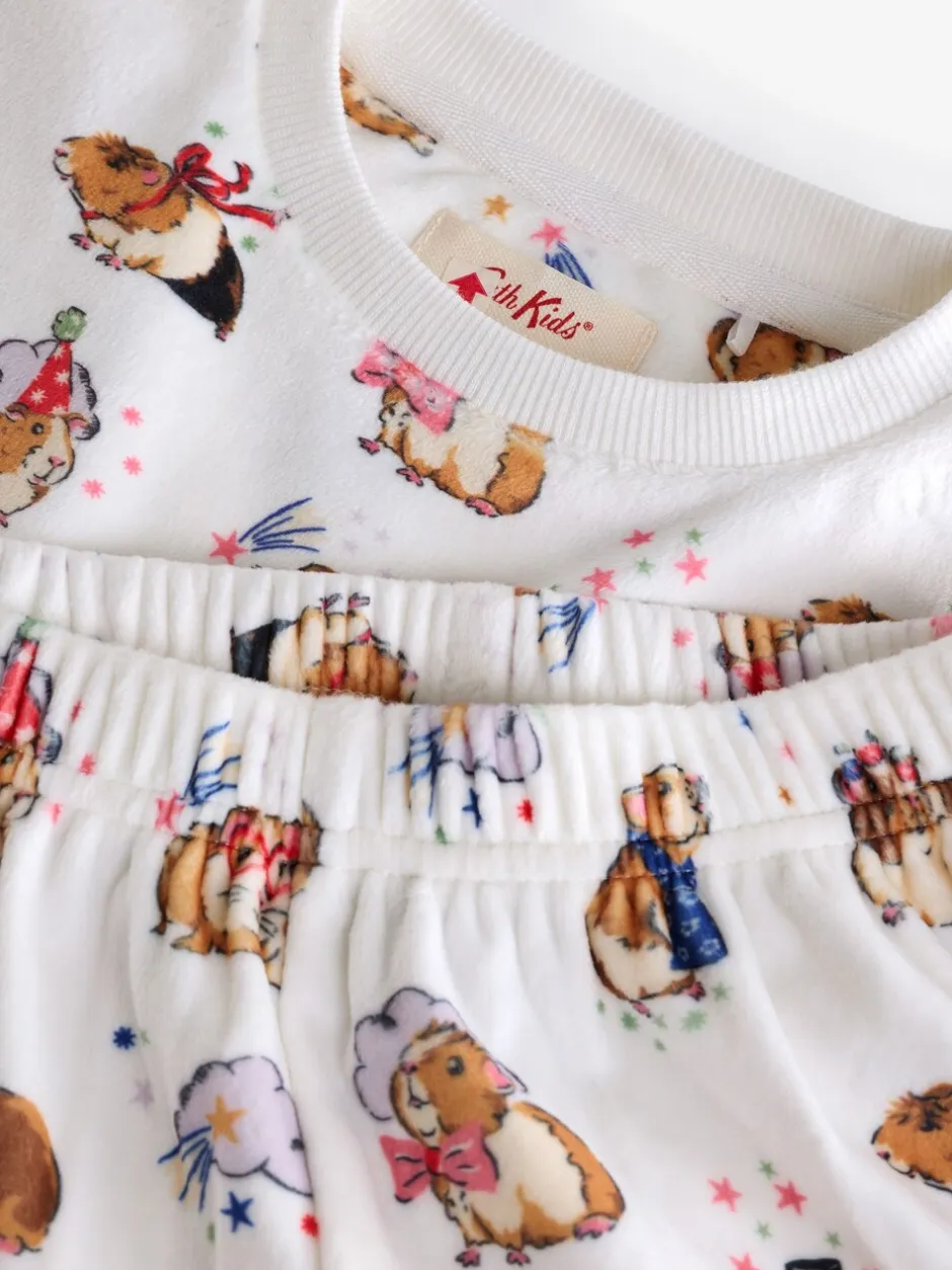Nachtkleding En Pyjama's|Pyjama's|Next - Cath Kidston Cosy Fleece Pyjama's Ecru wit