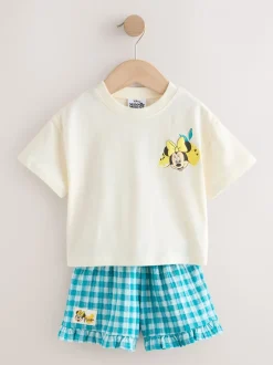 Tops|Sets En Combisets*Next Ecru wit - Disney Minnie and Mickey Short Sleeve Top and Shorts Set (3mths-7yrs)