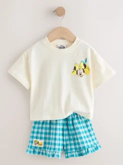 Tops|Sets En Combisets*Next Ecru wit - Disney Minnie and Mickey Short Sleeve Top and Shorts Set (3mths-7yrs)