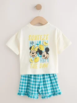 Tops|Sets En Combisets*Next Ecru wit - Disney Minnie and Mickey Short Sleeve Top and Shorts Set (3mths-7yrs)